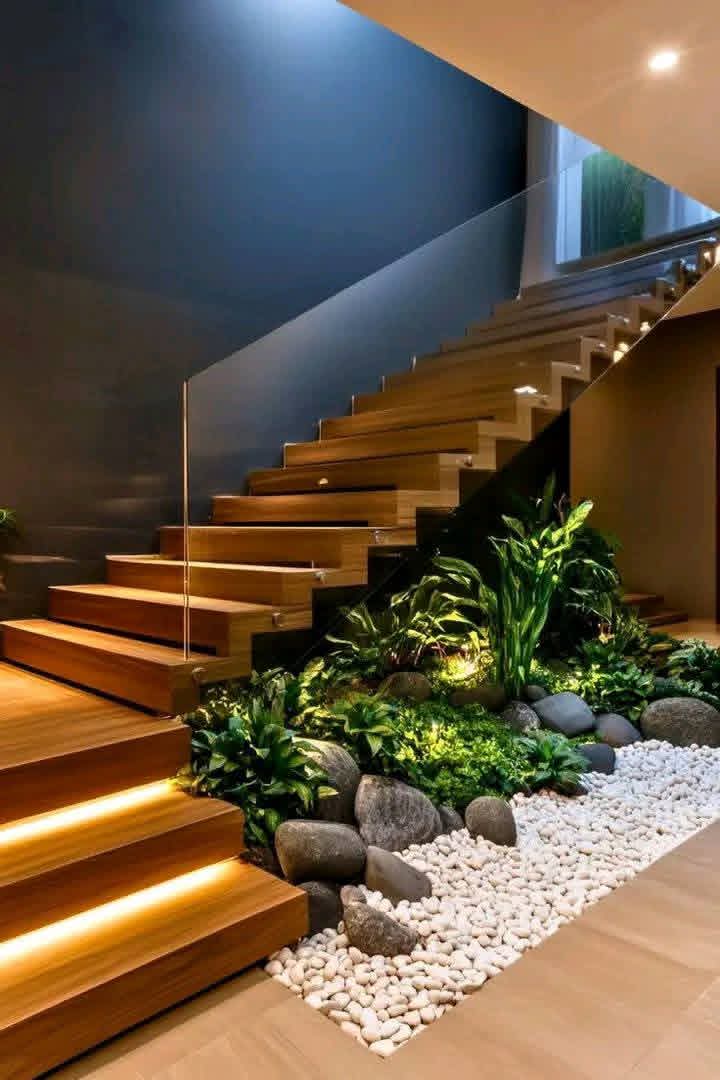 Escalier sculptural dans une résidence de prestige
